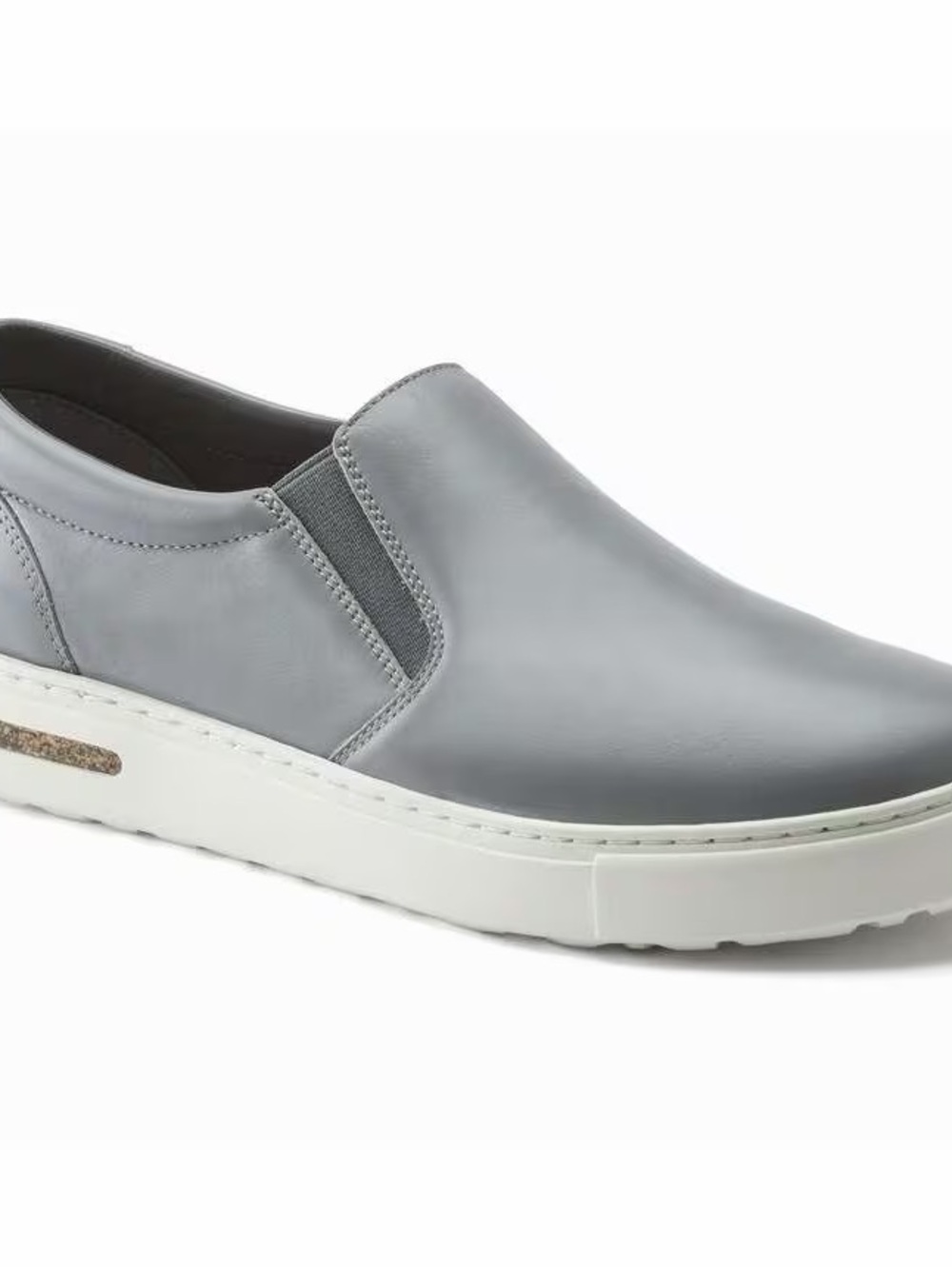 Birkenstock Women's Slip-On Leather Loafers - Light Gray